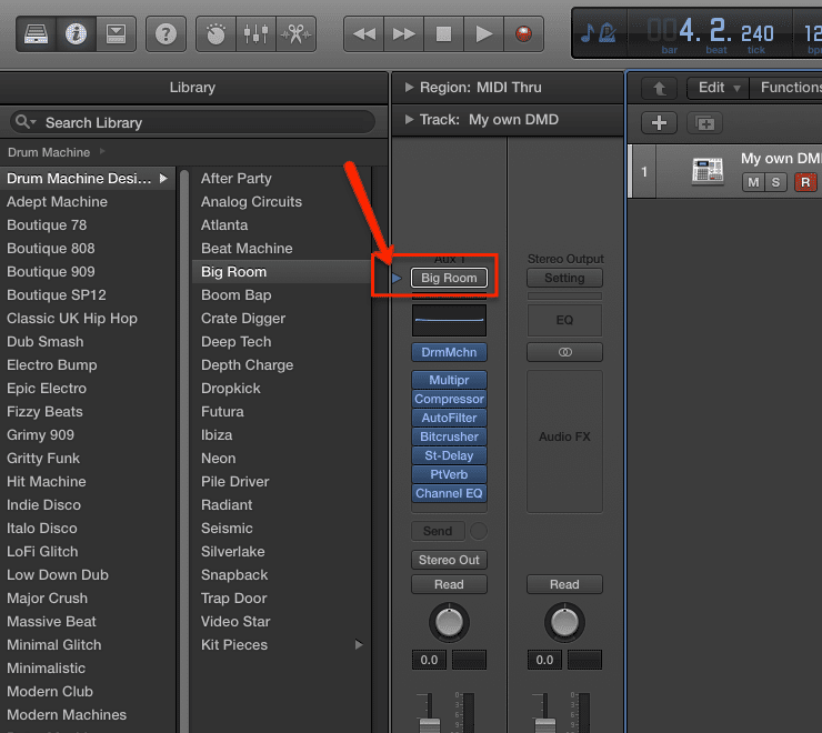 How to Save Drum Kit in Logic  