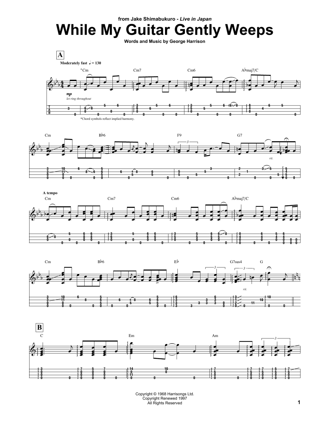 Why My Guitar Gently Weeps Ukulele