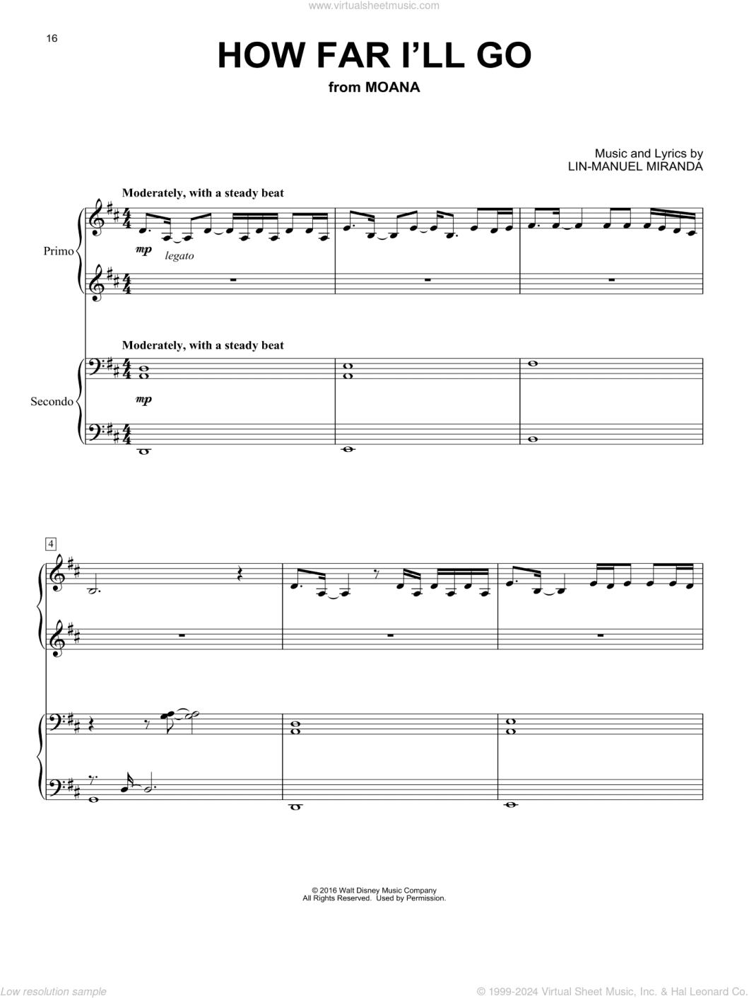 How Far I'Ll Go Piano
