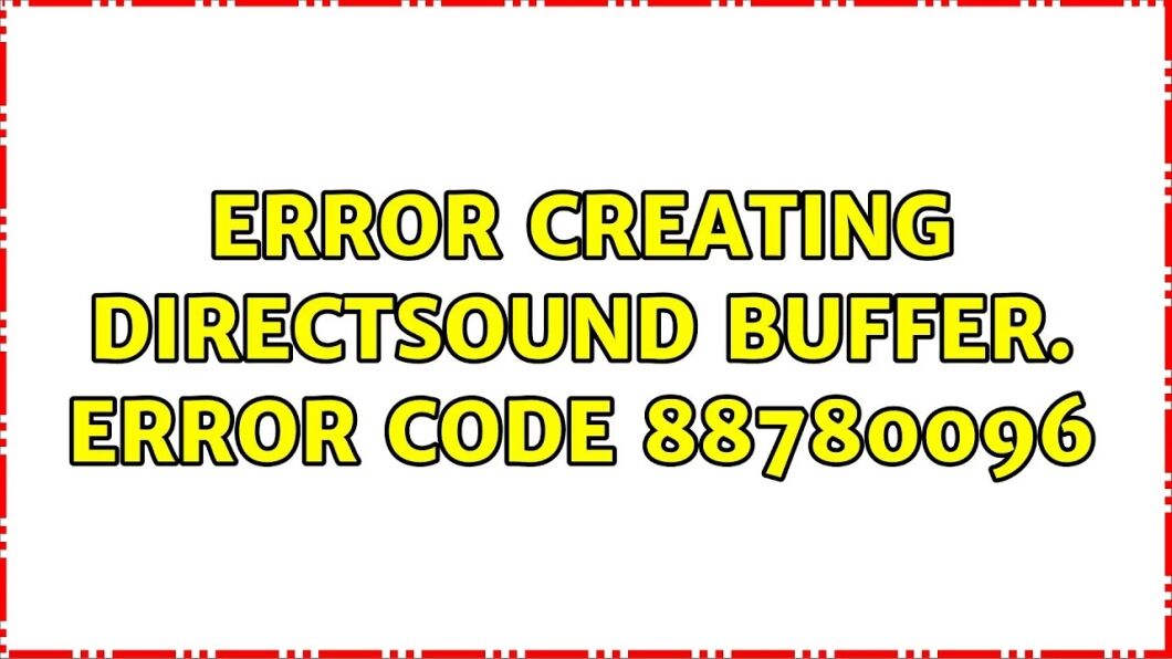 Couldn'T Create the Mainstreaming Directsound Buffer Fl Studio