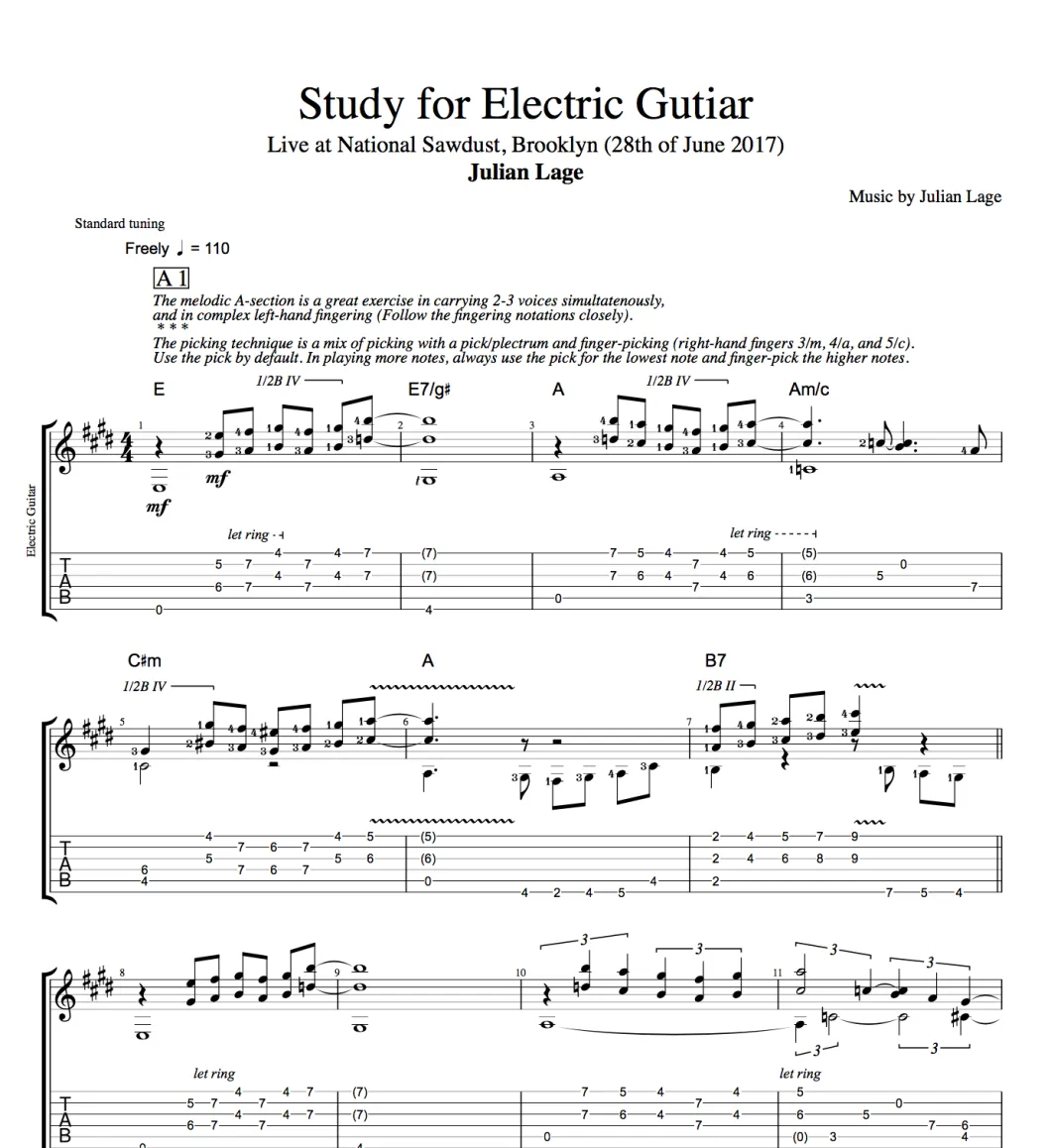 What are Electric Guitar Tabs