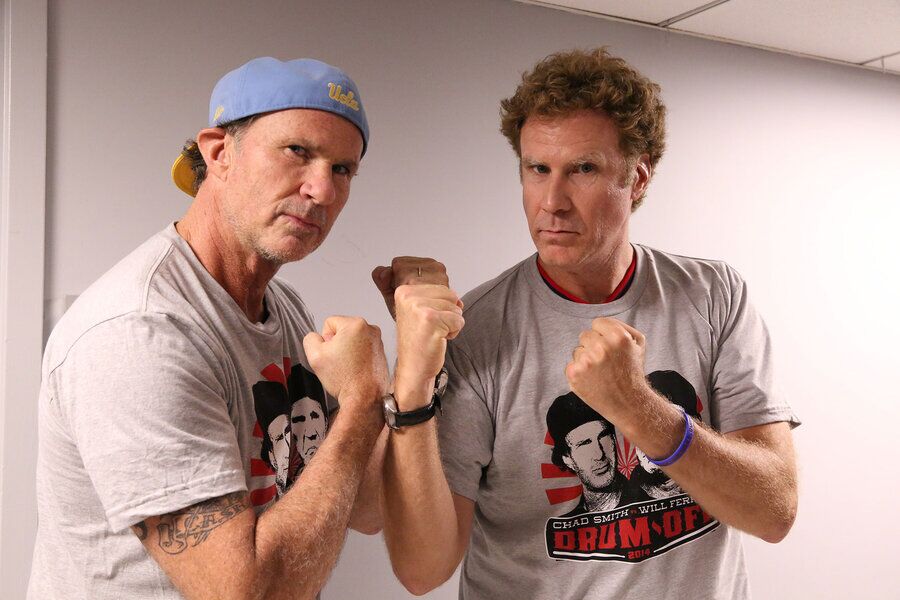 Will Ferrell Drum off on Jimmy Fallon  