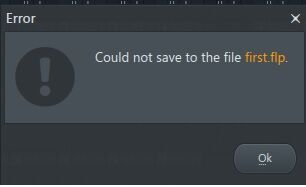 Could Not Save to the File Fl Studio  