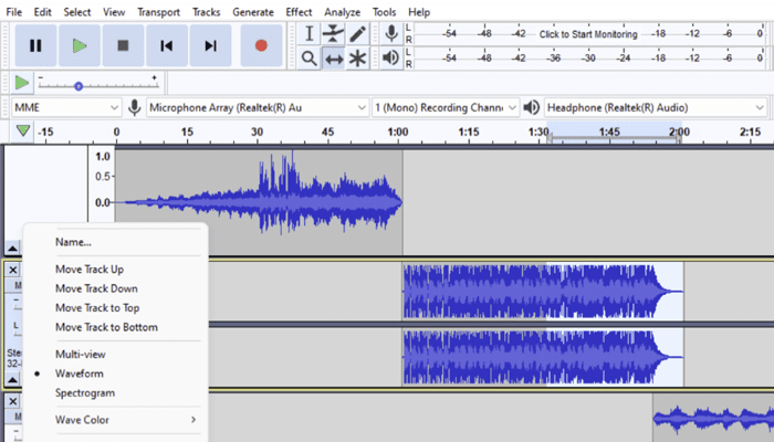 How Do I Move Tracks in Audacity  