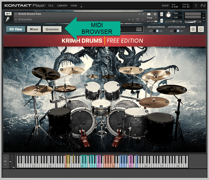 How to Use Krimh Drums for Midi in Garage Band  