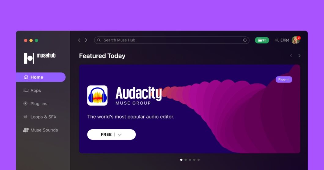 Is Muse Hub Audacity  